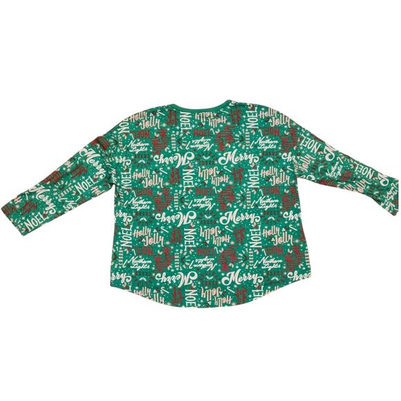 Joyspun 2X Women’s Holiday Christmas Pajama Sleep Set Green Red Jersey - Picture 10 of 10